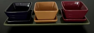 7 PC Pampered Chef Simple Additions 16” Rectangular Tray Bowls Dip Dish EUC - Picture 1 of 6