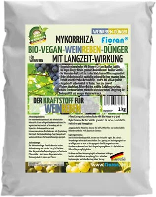 Fioran® Bio Weinreben-Dünger Mykorrhiza Vegan Langzeitwirkung 1 5 15kg DE Herste - Bild 1 von 3
