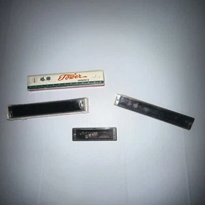 Harmonica Bundle Lot Of 3 As Is 48 Holes Tower & Swan Harmonica C 10 Holes 1020 - Picture 1 of 19