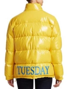 Cápsula Alberta Ferretti Días de la Semana Puffer Amarillo Nuevo con Etiquetas Martes 40 $1895 - Imagen 1 de 12