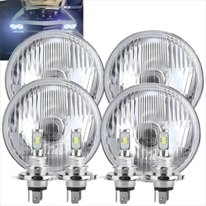 5-3/4" 5.75 Inch Round LED Halo Headlights Angel Eyes High Low Beam DRL 4PCS - Picture 1 of 12