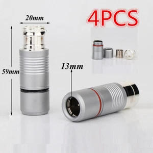 4 Stück/Posten XLR-Stecker Kupfer Adapter versilbert Audio Balance Kabel Stecker - Bild 1 von 9