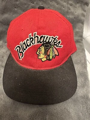 Vintage NHL Chicago Blackhawks Sports Specialties Wool Mix Fitted Hat Cap 7-1/8 - Image 1 of 4