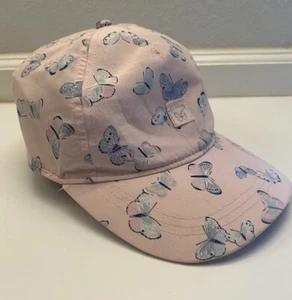 H&M Girl's Pink Butterfly Baseball Cap Hat Snap Back Sz 8-12Y - Picture 1 of 6
