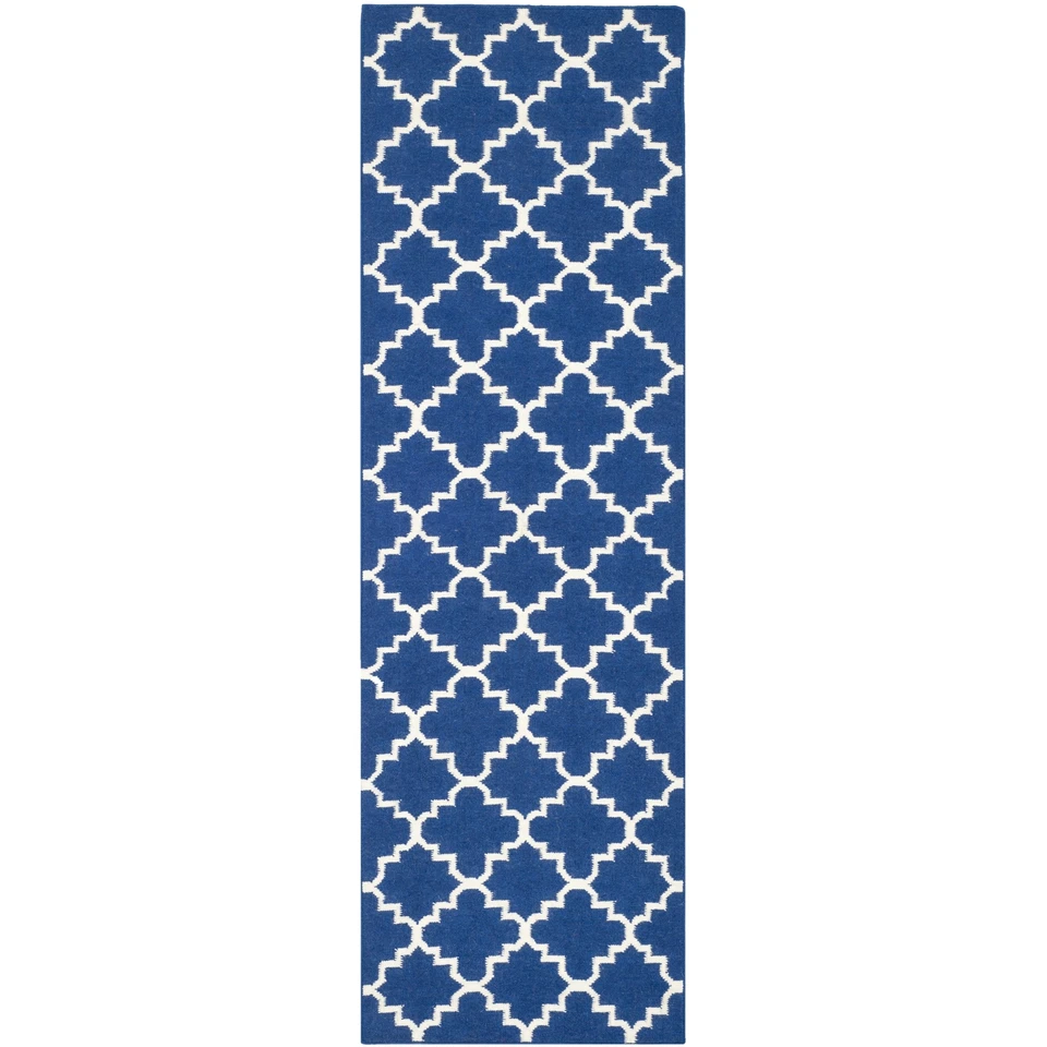 Safavieh Flat weave Wool Dark Blue 2' 6 x 10' Runner - Image 1 of 1
