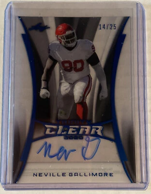 2020 LEAF TRINITY NEVILLE GALLIMORE ROOKIE ACETATE CLEAR ON-CARD AUTO #14/25 - Image 1 of 2