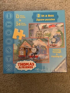 Thomas & Friends 2 Jigsaw Puzzles in a Box 12-piece & 24-pieces by Ravensburger - Picture 1 of 1