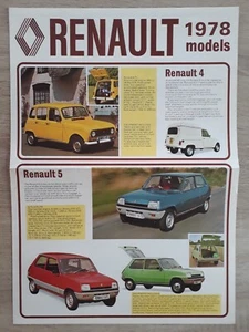 Renault Range Brochure 1978 - 4 5 6 12 14 16 15 17 20 30 - Picture 1 of 4