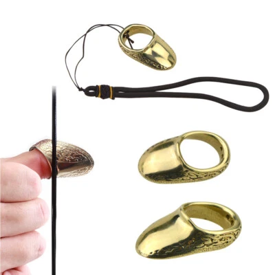 Archery 16-24mm Brass Thumb Ring Finger Guard Protector Gear Bow Shooting - Image 1 of 4