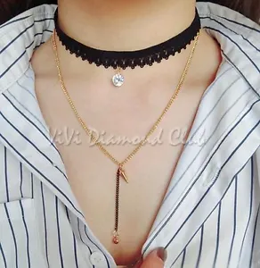 Fashion Korean Style Women Trendy Gothic Retro Layered Collar Choker Necklace BL - Picture 1 of 10