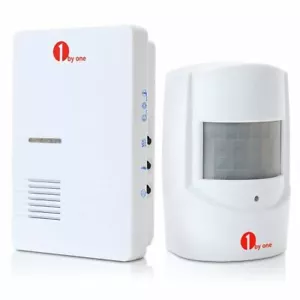 1byone Wireless Home Security Driveway Alarm, 1 Battery-operated Receiver and 2  - Picture 1 of 3