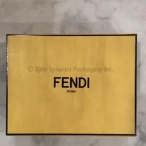 BRAND NEW MINT Authentic Fendi XL Handbag Storage Gift Box + Tissue 17 x 14 x 6 - Picture 1 of 3