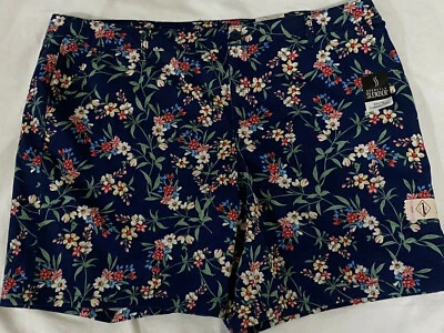 Женские шорты St John's Bay легко подходят средняя посадка размер 22W синий цветочный новый #505 - Изображение 1 из 4