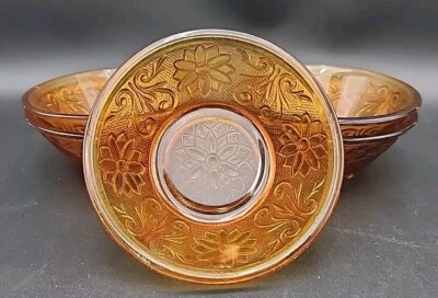 5-TIARA ÁMBAR SÁNDWICH 4 3/4" BAYAS FRUTA CUENCOS POSTRE Excelente Estado Foto 1 de 4