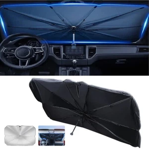 For Tesla Model 3 Y Car Sunshade Cover Foldable Windshield Sun Shade Umbrella - Picture 1 of 7