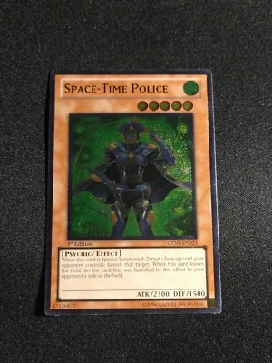 Yu-Gi-Oh! Space-Time Police GENF-EN023 1st Edition Ultimate Rare LP - Image 1 of 2