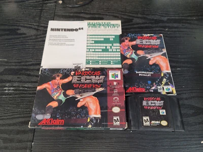 ECW: Hardcore Revolution N64 Complete In Box CIB Near Mint Nintendo 64  - Image 1 of 4