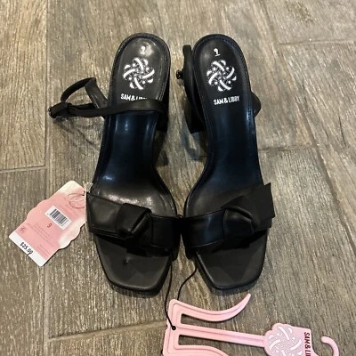 Sam & Libby Jordan High Block Heel Sandals Black Women’s Size 9 - Image 1 of 4