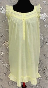 SoieRose hellgelbes viktorianisches Damen Nachthemd – 100 % Baumwolle – SR1116 - Bild 1 von 7