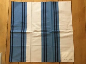 RALPH LAUREN 24" X 24” FABRIC REMNANT " Garland Stripe Royal Blue“India #67 - Picture 1 of 5