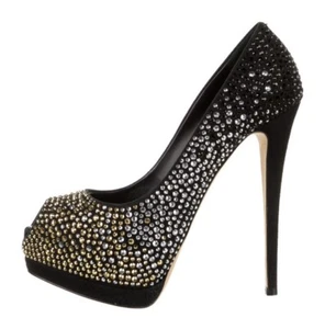 1295 $ Giuseppe Zanotti Swarovski Kristall Plateau Heels Größe 8,5 38,5 - Bild 1 von 5