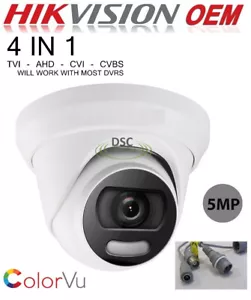 Hikvision Original-Zubehör-Hersteller 2,8 mm 5 MP Colorvu Analog HD Revolver Kamera mit Strahler - Bild 1 von 5