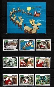 ANGUILLA, SCOTT # 453-462, SET 9 STAMPS & S/S 1981 DISNEY NIGHT BEFORE CHRISTMAS - Picture 1 of 3