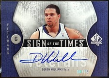 Deron Williams 2006-07 Upper Deck SP Authentic Sign of the Times Auto Holo /75