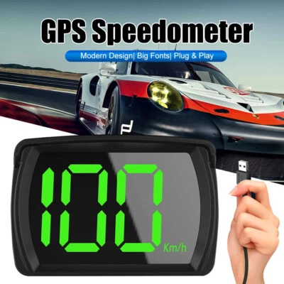 Smart Car Digital GPS Speedometer HUD Head Up Display MPH Speed HD Universal ABS - Image 1 of 4