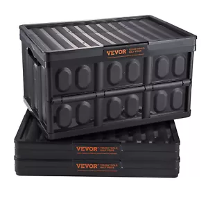 VEVOR Klappbox Aufbewahrungsbox 3er Set Faltbar Box Kunststoffbox mit Deckel 45L - Bild 1 von 12