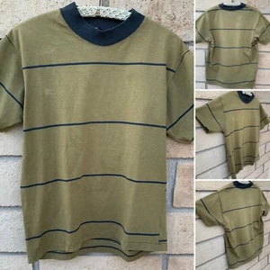 Vintage Striped Tee T Shirt Stripes Fade Single Stitch Size S M - Picture 1 of 24