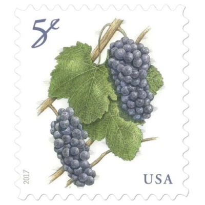  USA - 2017 Purple Grapes Stamps MNH Sheet Of 20 Stamps - #5177 - Image 1 of 2