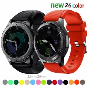 Samsung Uhr Gear S3 Huawei GT2 Amazfit Armband 46mm 42mm Silikon - Zdjęcie 1 z 37