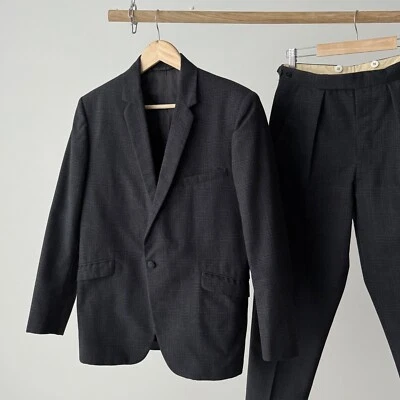 1950s Vintage British ‘Burton’ One Button Two Piece Wool Blended Suit Size S - Image 1 of 4