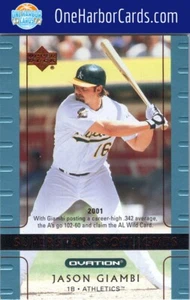 2002 Upper Deck Ovation Oakland Athletics #102 Jason Giambi - Picture 1 of 2