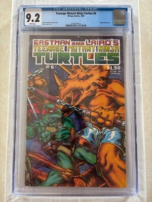 Teenage Mutant Ninja Turtles #6 CGC 9.2 WT 1986 Mirage 1st Print Eastman Laird - Image 1 of 3