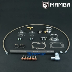 Turbo Install Line Kit For Nissan TD42 GQ Patrol w/ GU Hitachi HT18 (Oil-cooled) - Picture 1 of 12