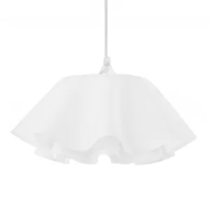 White Easy Fit Lampshade Layered White Flower Ceiling Pendant Home Light Shade - Picture 1 of 8