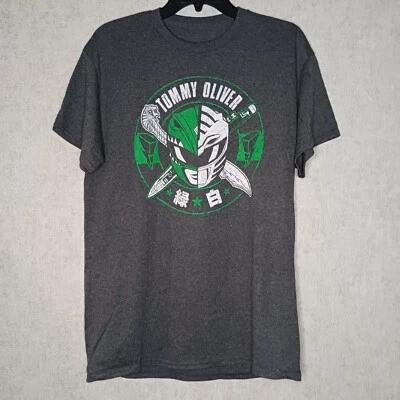 Camiseta Power Rangers Para Hombre Talla Mediana Verde Power Ranger Tommy Oliver Gris Nueva Foto 1 de 4