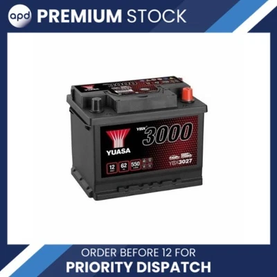 Yuasa Car Battery YBX3027 for MITSUBISHI SHOGUN PININ I H6W H7W 1999 to 06/2007 - Image 1 of 4