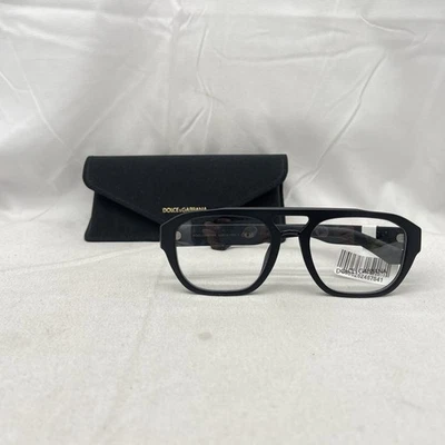 Gafas de aviador Dolce & Gabbana gruesas de doble puente DG3415 negras usadas Foto 1 de 4