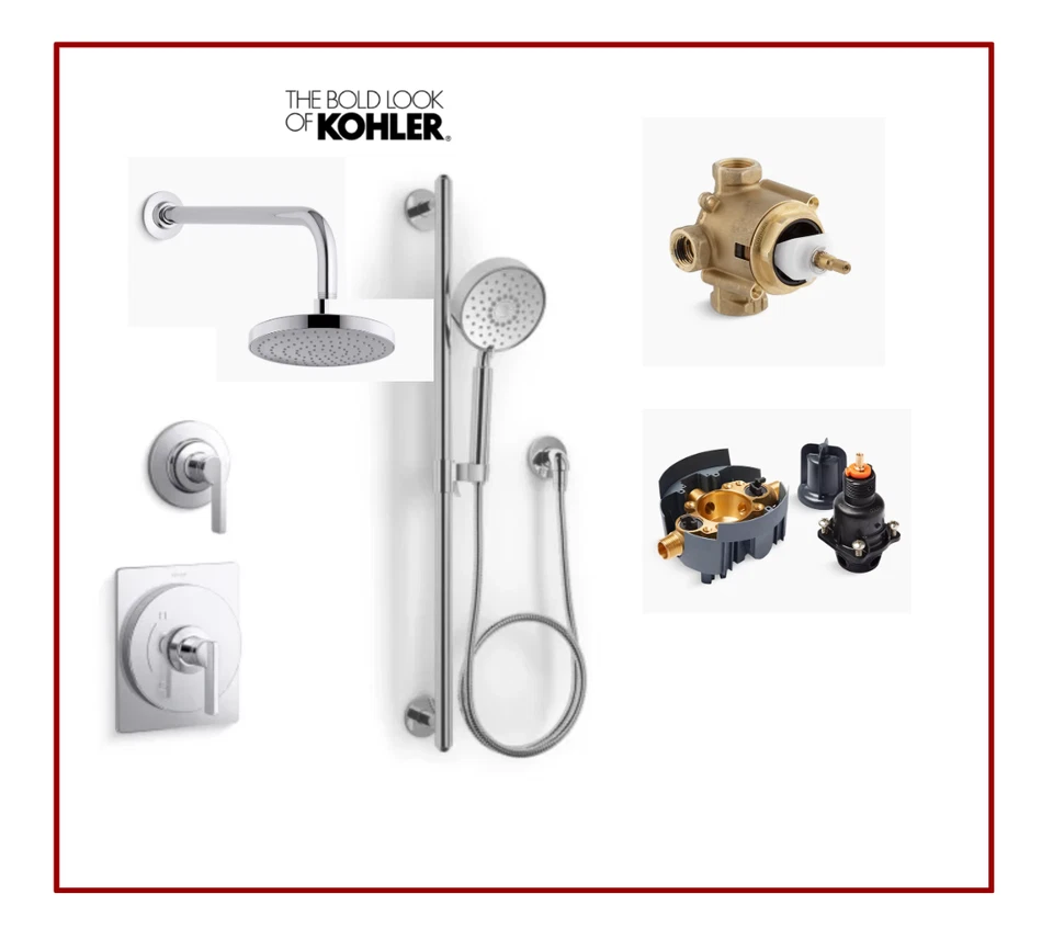 New Kohler Castia™ Studio McGee CP  Polished Chrome Custom Shower Bundle N22 - Image 1 of 1