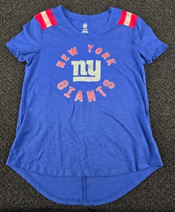 New York Giants NY V-Neck T-Shirt Girls Large 14 Blue NFL Football - Picture 1 of 11