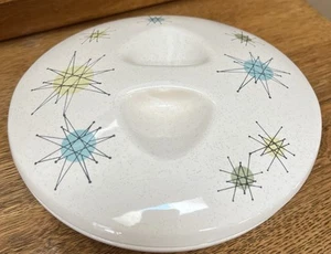 VTG MCM Franciscan Atomic Star Burst Lidded Casserole Vegetable Dish 8" - Picture 1 of 13