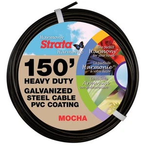 Strata 150 Feet Clothesline Outdoor Heavy Duty Galvanized Wire Steel Cable, - Picture 1 of 5