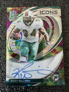 2022 Panini Spectra #ICN-RWI Ricky Williams Icons Celestial Prizm Auto Card #/99 - Foto 1 di 4