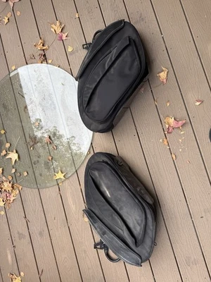 2018-2022 Harley Davidson FXLRS Low Rider Leather Pros Retro Saddlebag Set, Used - Image 1 of 4