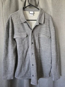 Zara Herren Struktur Overshirt Größe L Grau Shacket Flanell - Bild 1 von 4