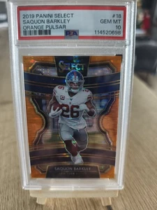 2019 Panini Select Prizm Concourse Orange Pulsar Saquon Barkley / 11 PSA10 - Bild 1 von 3