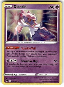 DIANCIE 079/185 VIVID VOLTAGE POKEMON (HOLO RARE, NM) - Picture 1 of 2